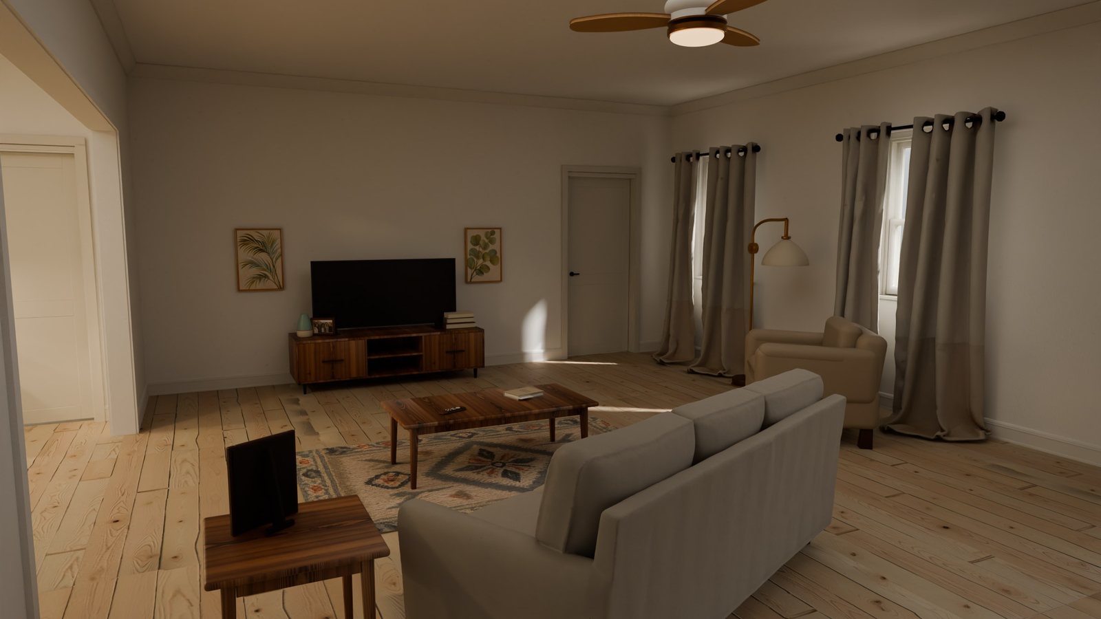 The living room of Sunset Escape in afternoon light